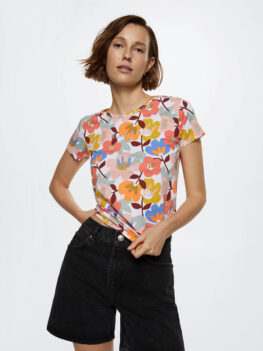 Speechless Girls' Flutter Sleeve Floral Top.