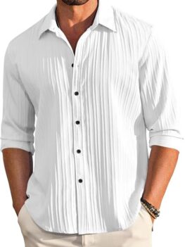 FINIVO FASHION Textured Shirts for Men.