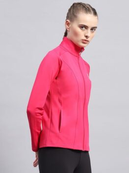 ROCK.IT  Womens Solid Mock Neck Full Sleeve Jacket.