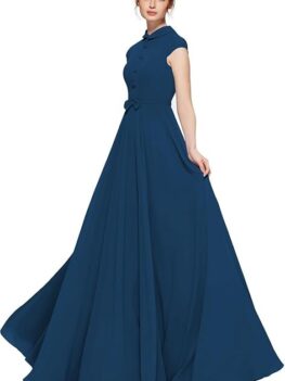 FIBREZA Women's Georgette A-line Maxi Dress.