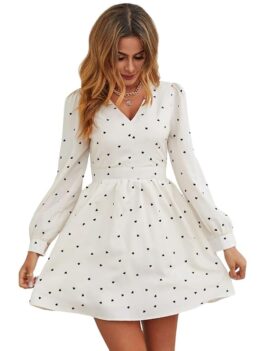 GRECIILOOKS Western Dresses for Women A-Line Above Knee-Length Dress.