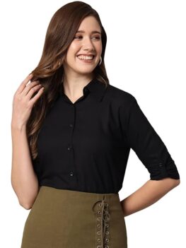 FUNDAY FASHION Women Solid Casual/Formal Button Regular Fit Shirt.