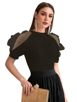 Shasmi Women's Solid Western Regular Fit T-Shirt