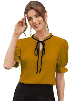 Stylistico Formal Office Top for Women Solid Western Latest.
