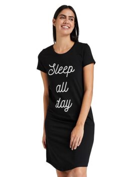 Symbol Women's Casual Relaxed Cotton Knee Length Regular Fit Nighty.