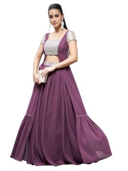 Miss Chase Women's Embellished Square Neck Short Sleeve Maxi.