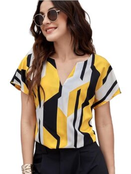 Sheetal Associates Women's Casual Regular Sleeves Printed Top.