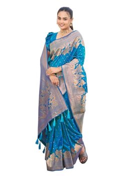MANOHARI Women's Trendy Banarasi Woven Saree.