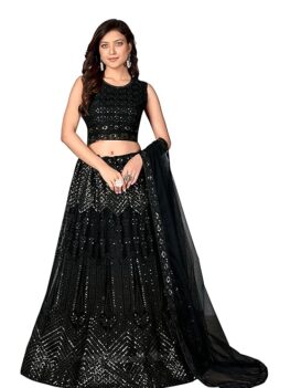 VARNI FABRICS: A lady's First Love Net Lehenga Choli with Dupatta.