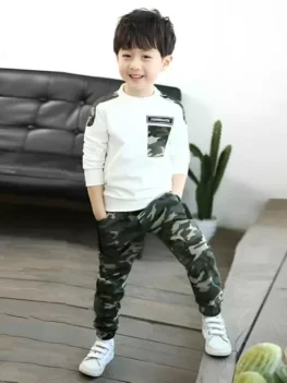 Boys Party (Festive) T-shirt Pant (White Commando).