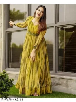 Trendy Partywear Women Dresses Long Sleeves.