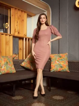 Women Bodycon Pink Dress from the quality house of KASSUALLY.