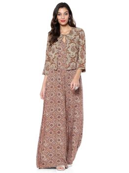 Rayon Straight Floor Length Dresses