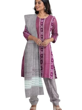 PRITIsree Odisha Sambalpuri Handloom Woman's Pure Cotton Handloom Dress Material With Dupatta Bottom Wear 3 Pic Set Sambalpuri dress material Unstitched PRITI224