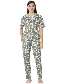 juliet Women's Printed Premium Cotton Tshirt Pyjama Set Night Suit