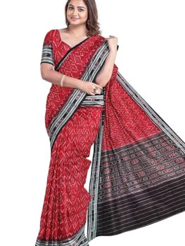 Sambalpuri Handloom Saree Women's Cotton Saree Odisha Handloom Handmade Pure Cotton Khandua Natural Cotton Ikat Sambalpuri Saree For Women ikat Handloom Saree For Women 5SE9BC-759