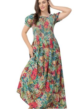 Soulemo Girls & Women's Stylish Maxi Dress/Nighty (Outwear & Homewear) 16981